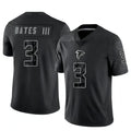 A.Falcons #3 Jessie Bates III Player Black RFLCTV Limited Gdoa Stitched Jerseys