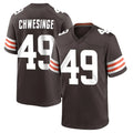 C.Browns #49 Carson Schwesinger Player Brown Home Game Gdoa Stitched Jerseys