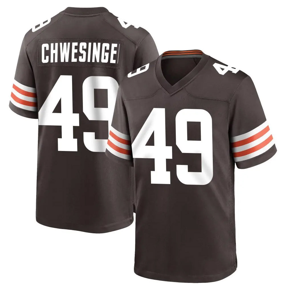 C.Browns #49 Carson Schwesinger Player Brown Home Game Gdoa Stitched Jerseys