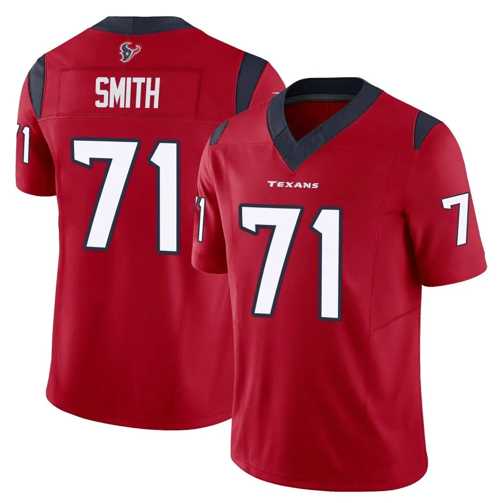 H.Texans #71 Braden Smith Player Red Limited Vapor F.U.S.E. Home Game Gdoa Stitched Jerseys