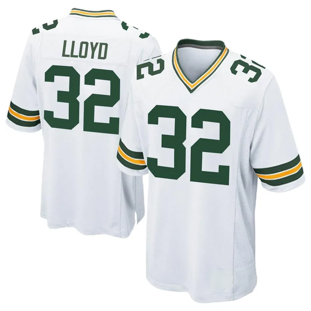 GB.Packers #32 MarShawn Lloyd Player White Home Game Gdoa Stitched Jerseys