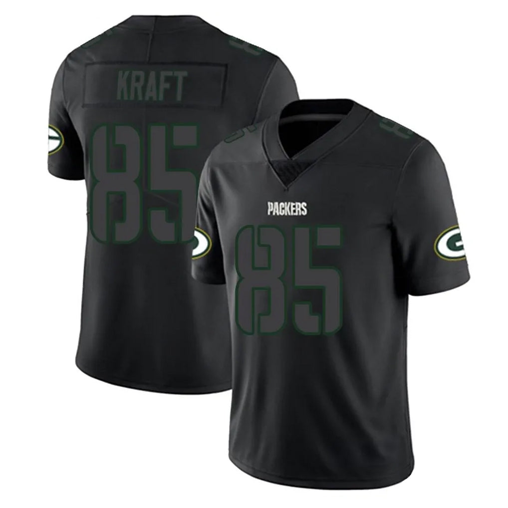 GB.Packers #85 Tucker Kraft Player Black Impact Limited Home Game Gdoa Stitched Jerseys
