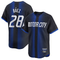 D.Tigers #28 Javier B¨¢ez Player Navy City Connect Home Limited Gdoa Stitched Jerseys