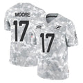 M.Dolphins #17 Trey Moore Player Arctic Camo Salute To Service Limited Game Gdoa Stitched Jerseys