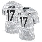 M.Dolphins #17 Trey Moore Player Arctic Camo Salute To Service Limited Game Gdoa Stitched Jerseys