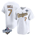 LA.Dodgers #7 Blake Snell Player Gold Collection Limited World Series Home Fdoa Stitched Jerseys