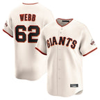 SF.Giants #62 Logan Webb Player Cream Home Limited Fdoa Stitched Jerseys