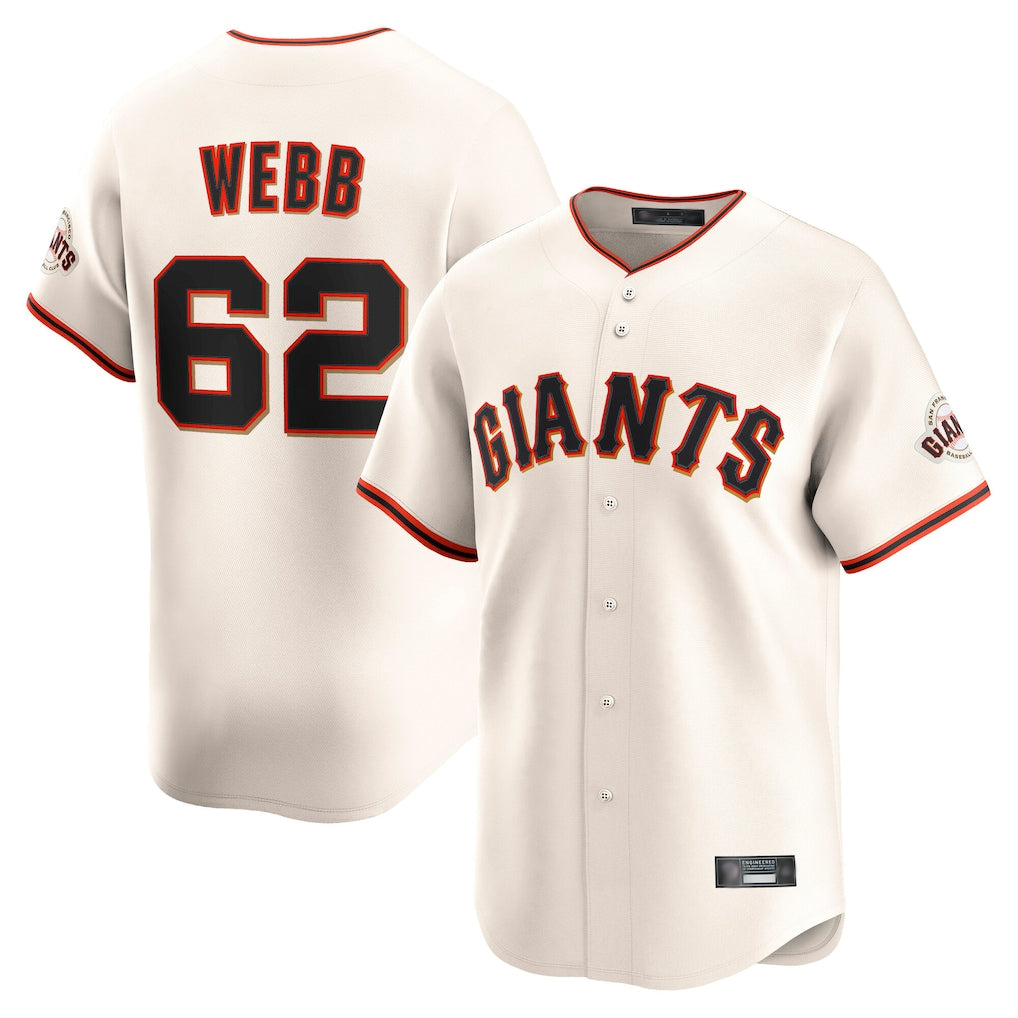 SF.Giants #62 Logan Webb Player Cream Home Limited Fdoa Stitched Jerseys