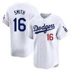 LA.Dodgers #16 Will Smith Player White Limited Home Fdoa Stitched Jerseys