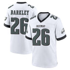 P.Eagles #26 Saquon Barkley Player White Game Home Gdoa Stitched Jerseys