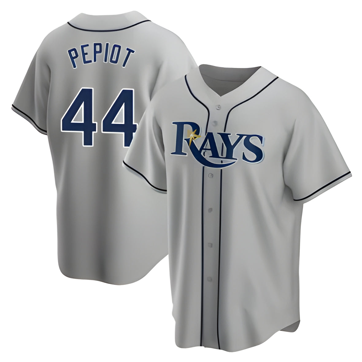 T.Bay Rays #44 Ryan Pepiot Player Gray Home Game Fdoa Stitched Jerseys