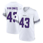 M.Vikings #43 Andrew Van Ginkel Player White Alternate Home Game Gdoa Stitched Jerseys
