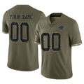Custom C.Panthers Olive Salute to Service Game Any Name & Numbers Gdoa Stitched Jerseys