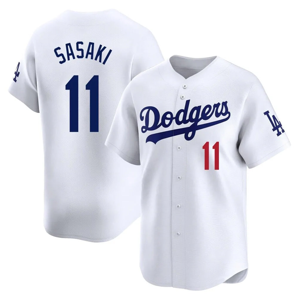 LA.Dodgers #11 Roki Sasaki Player White Limited Home Fdoa Stitched Jerseys