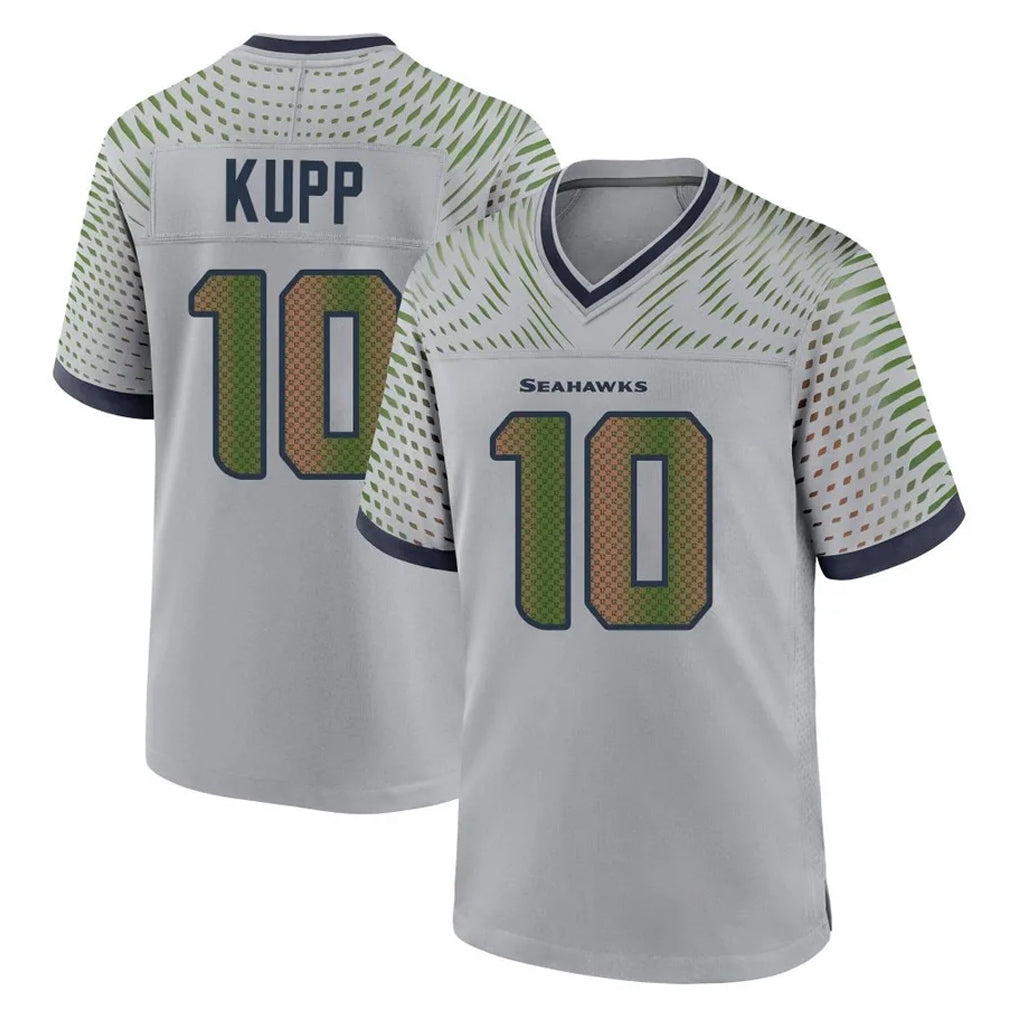 S.Seahawks #10 Cooper Kupp Player Grey 2025 Rivalries Collection Home Game Gdoa Stitched Jerseys