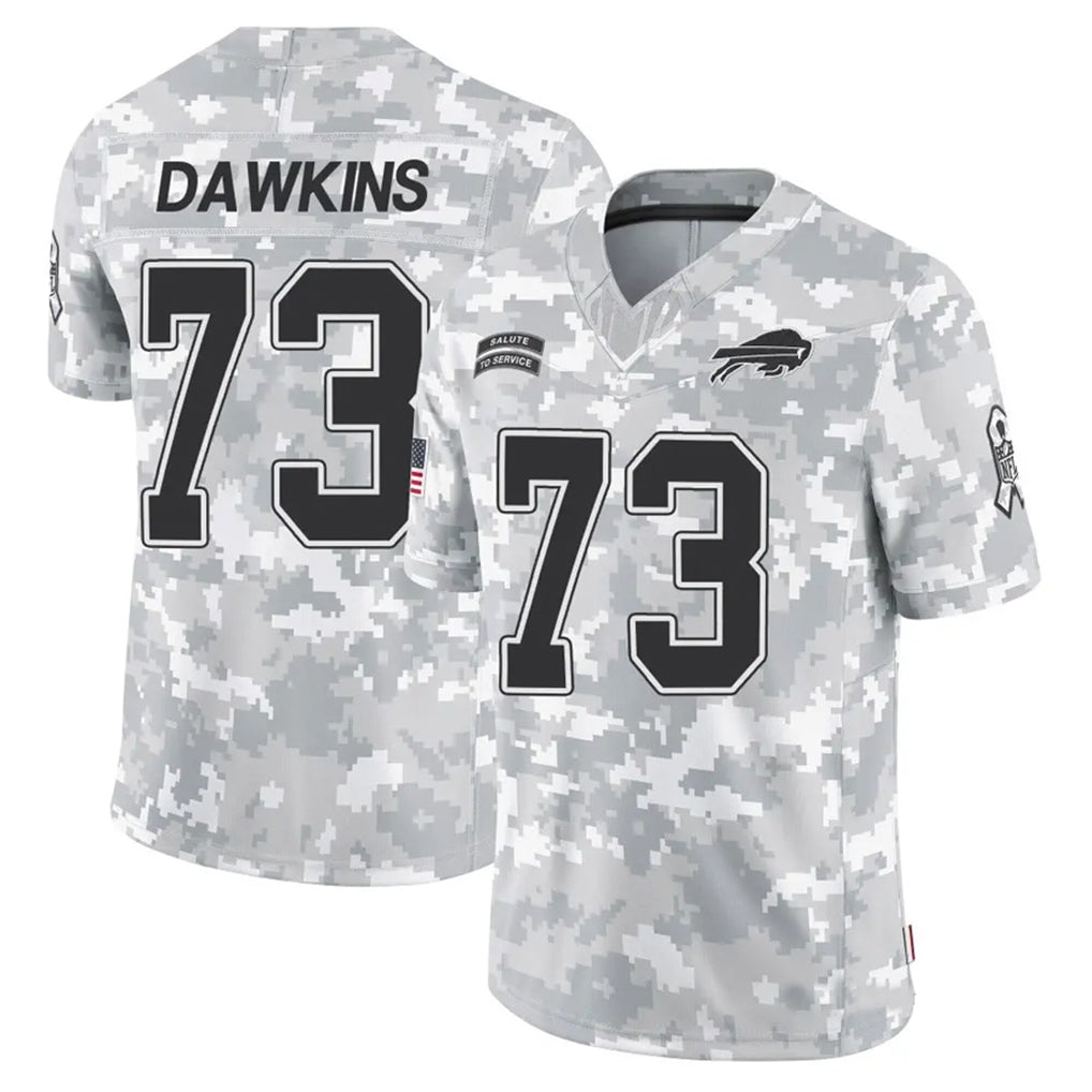 B.Bills #73 Dion Dawkins Player Arctic Camo Salute to Service Limited Gdoa Stitched Jerseys