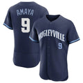 C.Cubs #9 Miguel Amaya Player Navy City Connect Limited Elite Home Gdoa Stitched Jerseys