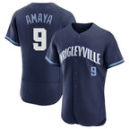 C.Cubs #9 Miguel Amaya Player Navy City Connect Limited Elite Home Gdoa Stitched Jerseys