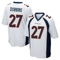 D.Broncos #27 J.K. Dobbins Player White Game Gdoa Stitched Jerseys