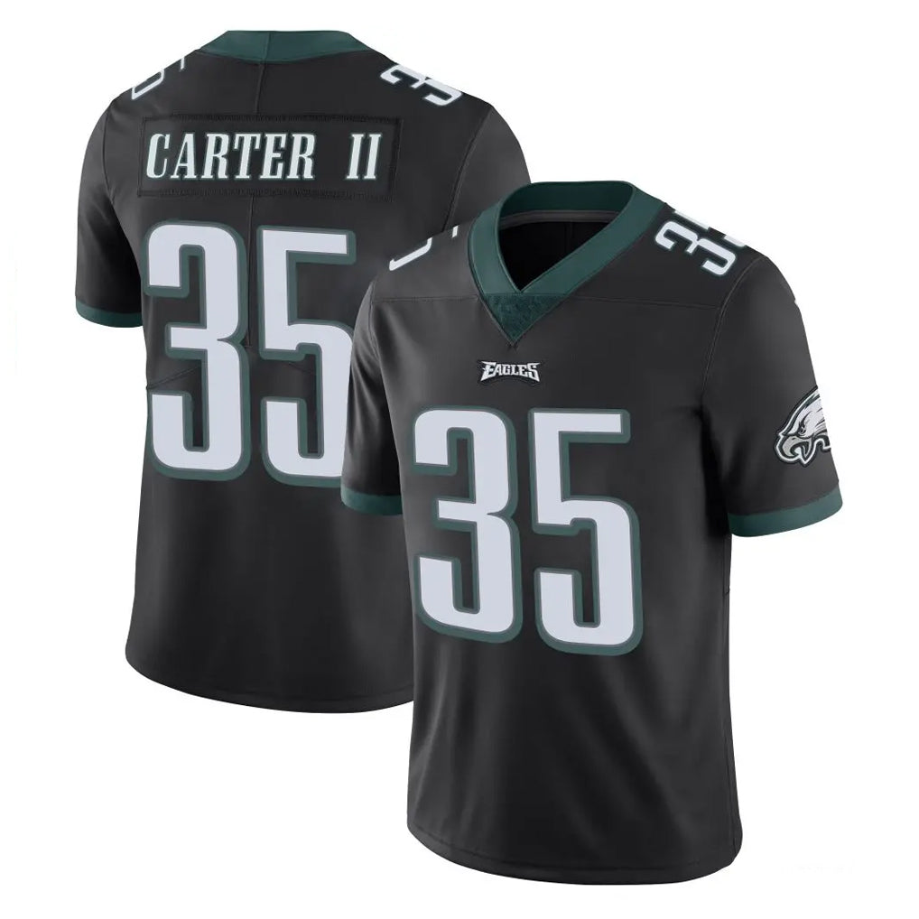 P.Eagles #35 Michael Carter II Player Black Limited Vapor Untouchable Home Game Gdoa Stitched Jerseys