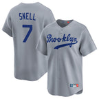 LA.Dodgers #7 Blake Snell Player Gray Game Limited Home Fdoa Stitched Jerseys