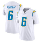 LA.Chargers #6 Denzel Perryman Player White Limited Vapor Untouchable Home Game Gdoa Stitched Jerseys