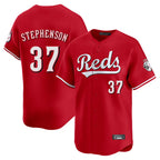 C.Reds #37 Tyler Stephenson Player Red Home Limited Gdoa Stitched Jerseys