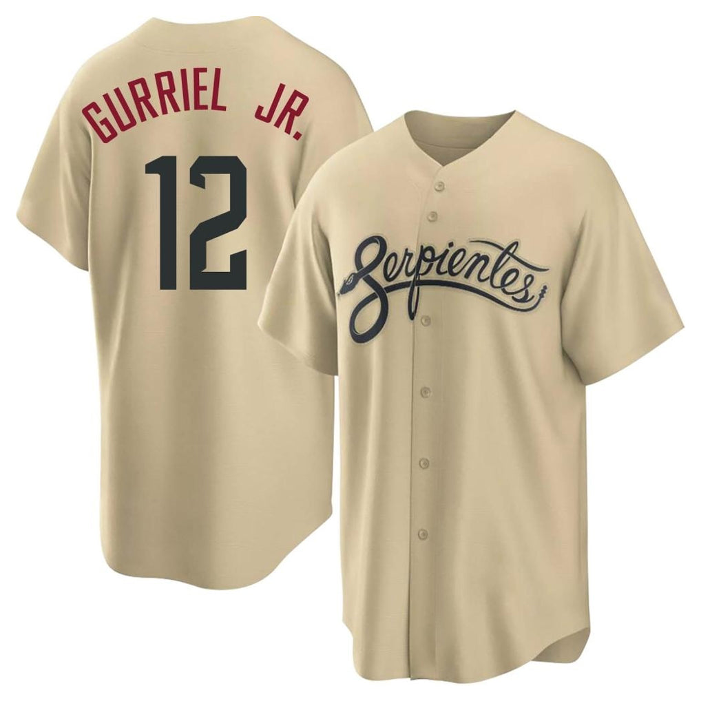 A.Diamondbacks #12 Lourdes Gurriel Jr Player Tan City Connect Home Game Gdoa Stitched Jerseys