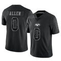 NY.Jets #0 Braelon Allen Player Stealth Black Limited Reflective Home Game Gdoa Stitched Jerseys