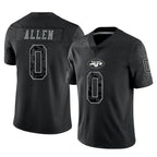 NY.Jets #0 Braelon Allen Player Stealth Black Limited Reflective Home Game Gdoa Stitched Jerseys