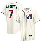 A.Diamondbacks #7 Corbin Carroll Player Cream Home Game Gdoa Stitched Jerseys