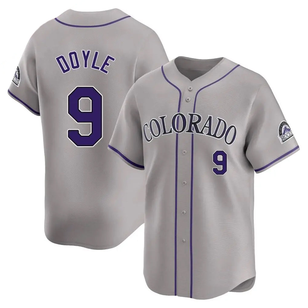C.Rockies #9 Brenton Doyle Player Gray Limited Home Gdoa Stitched Jerseys