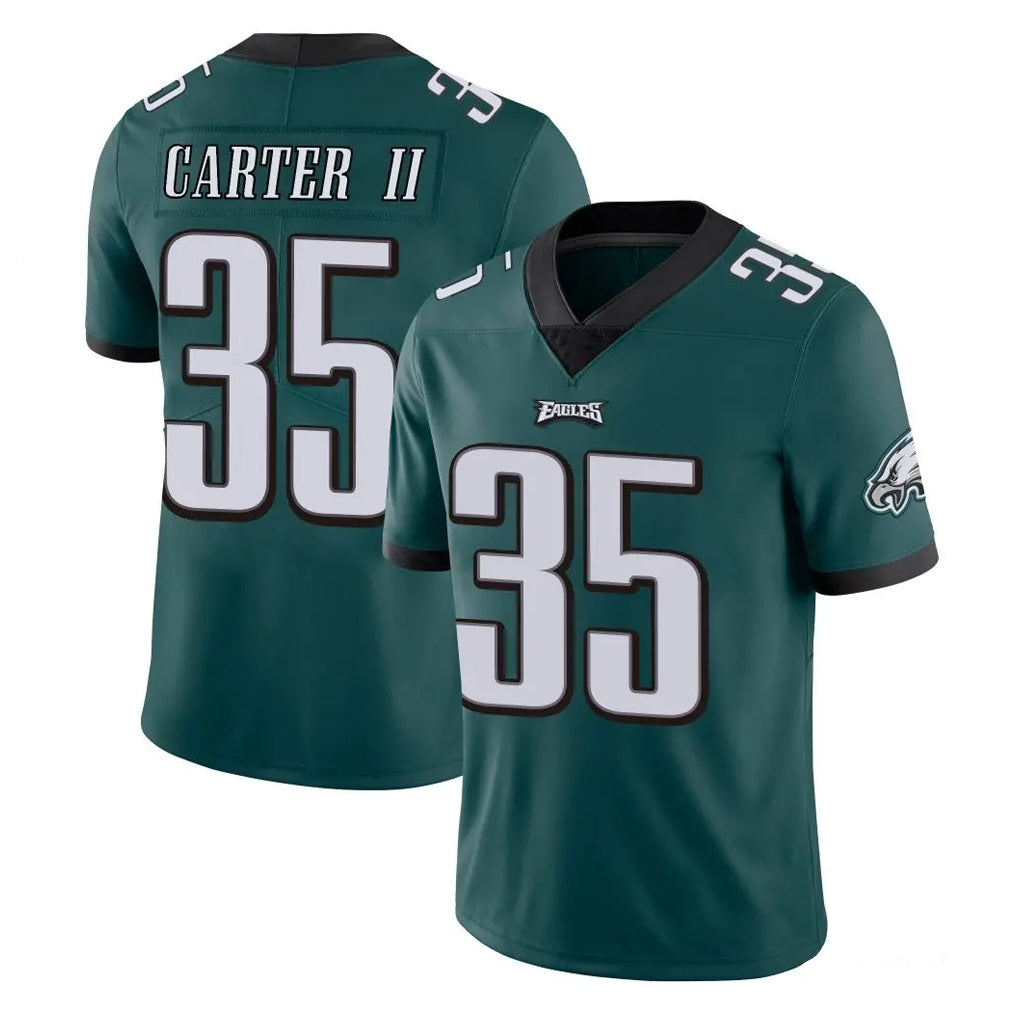 P.Eagles #35 Michael Carter II Player Team Color Green Vapor Untouchable Home Game Gdoa Stitched Jerseys