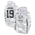 NO.Saints #19 Barion Brown Player Arctic Camo Salute to Service Pullover Hoodies Limited Game Gdoa Stitched Jerseys