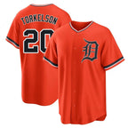 D.Tigers #20 Spencer Torkelson Player Orange Home Game Gdoa Stitched Jerseys