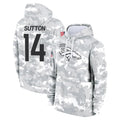 D.Broncos #14 Courtland Sutton Player Arctic Camo Salute to Service Hoodies Limited Game Gdoa Stitched Jerseys