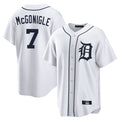 D.Tigers #7 Kevin McGonigle Player White Home Game Gdoa Stitched Jerseys