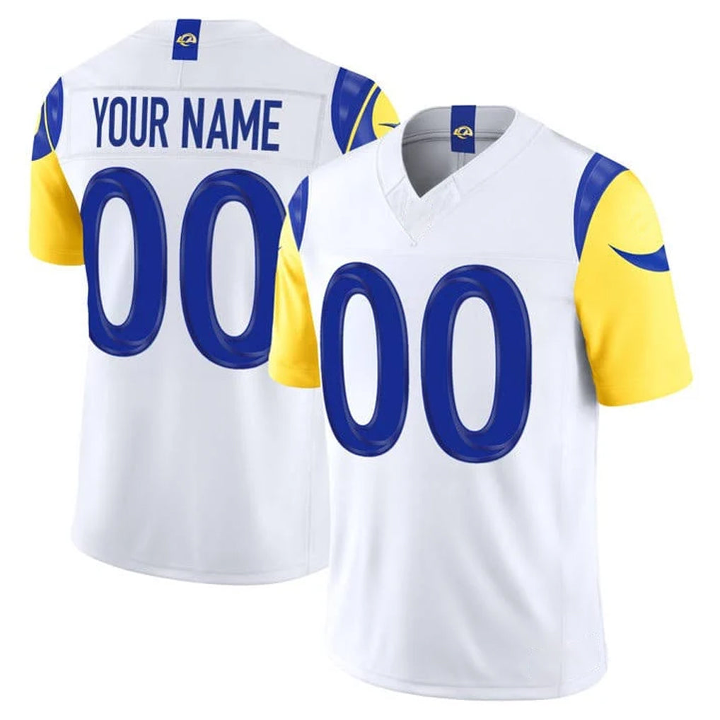 Custom LA.Rams White Vapor F.U.S.E. Limited Home Game Any Name & Numbers Gdoa Stitched Jerseys