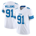 D.Lions #91 Tyleik Williams Player White Limited Vapor F.U.S.E. Alternate Home Game Gdoa Stitched Jerseys