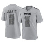 LV.Raiders #2 Ashton Jeanty Player Gray Atmosphere Fashion Limited Game Gdoa Stitched Jerseys