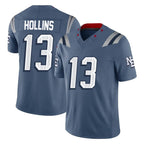 NE.Patriots #13 Mack Hollins Player Blue Limited Rivalries Collection Home Game Gdoa Stitched Jerseys