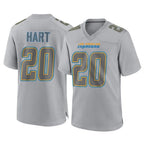 LA.Chargers #20 Cam Hart Player Gray Atmosphere Fashion Home Game Gdoa Stitched Jerseys