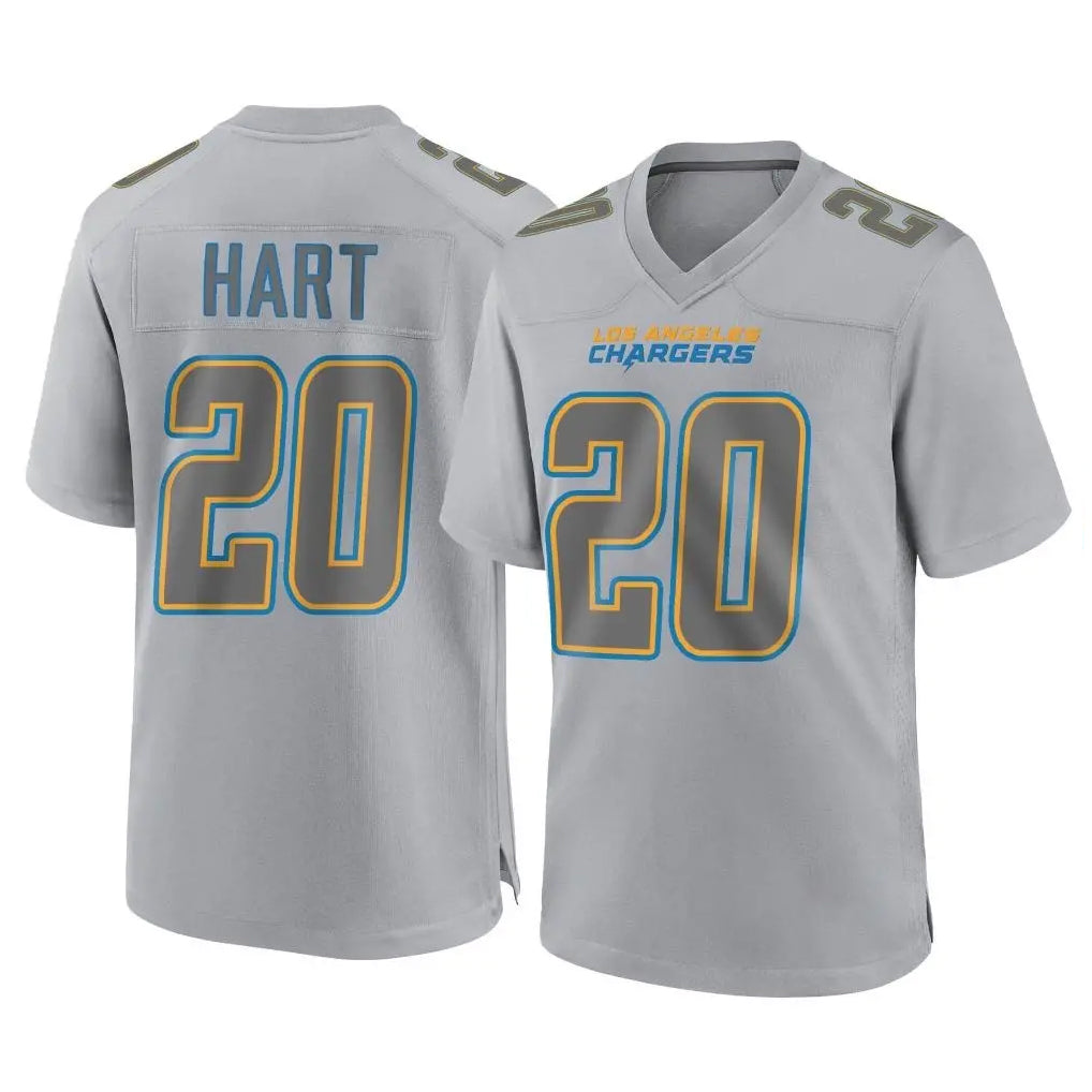LA.Chargers #20 Cam Hart Player Gray Atmosphere Fashion Home Game Gdoa Stitched Jerseys