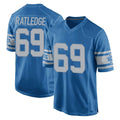 D.Lions #69 Tate Ratledge Player Blue Vapor Untouchable Throwback Game Gdoa Stitched Jerseys