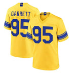 LA.Rams #95 Myles Garrett Player Gold Classic Sol Home Game Gdoa Stitched Jerseys