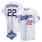 LA.Dodgers #22 Clayton Kershaw Player White World Series Meet Home Game Fdoa Stitched Jerseys