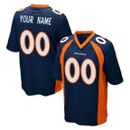 Custom D.Broncos Navy Game Any Name & Numbers Gdoa Stitched Jerseys