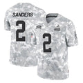 C.Browns #2 Shedeur Sanders Player Arctic Camo Salute to Service Limited Home Game Gdoa Stitched Jerseys