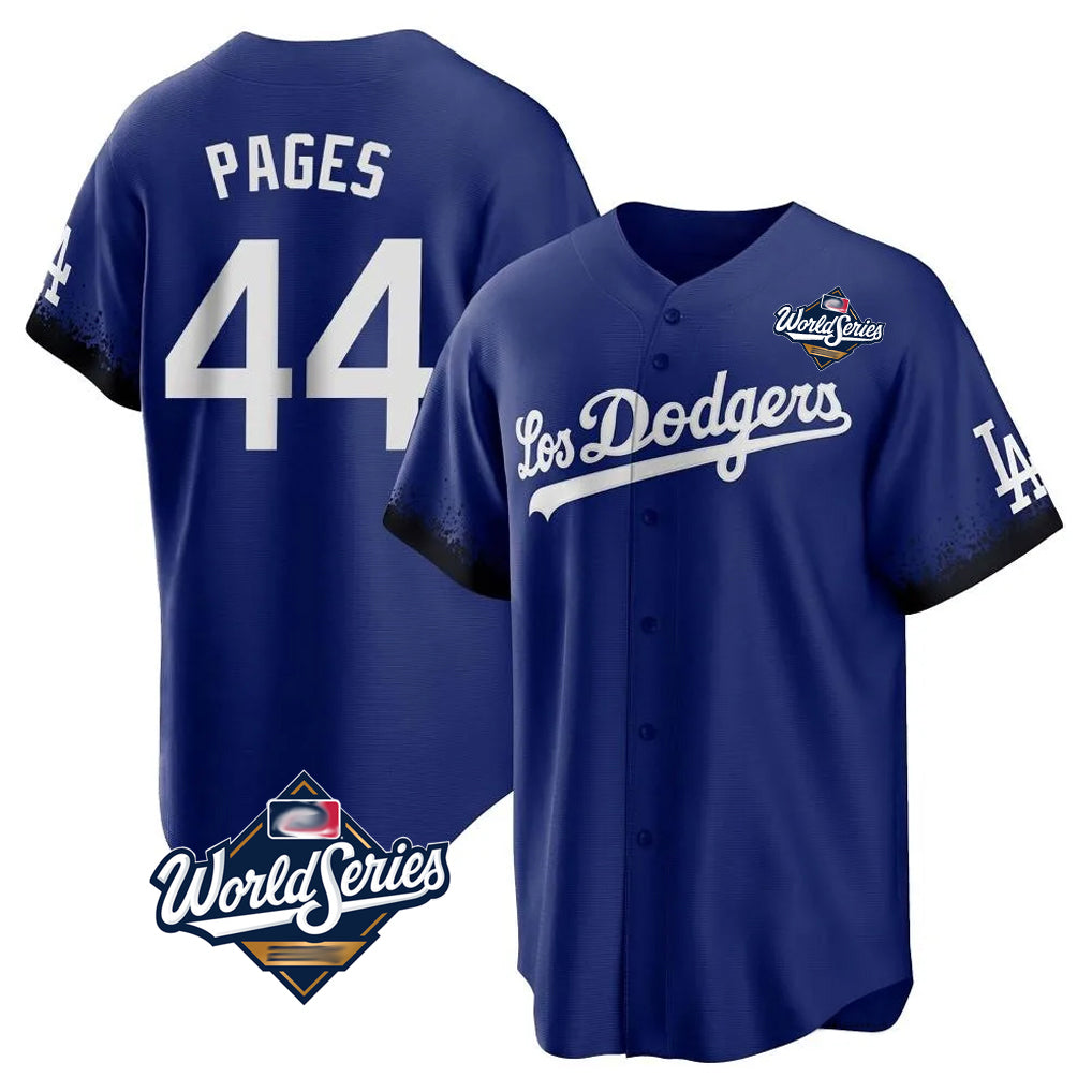 LA.Dodgers #44 Andy Pages Player Royal World Series City Connect Home Game Fdoa Stitched Jerseys
