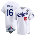 LA.Dodgers #16 Will Smith Player White World Series Limited Home Fdoa Stitched Jerseys